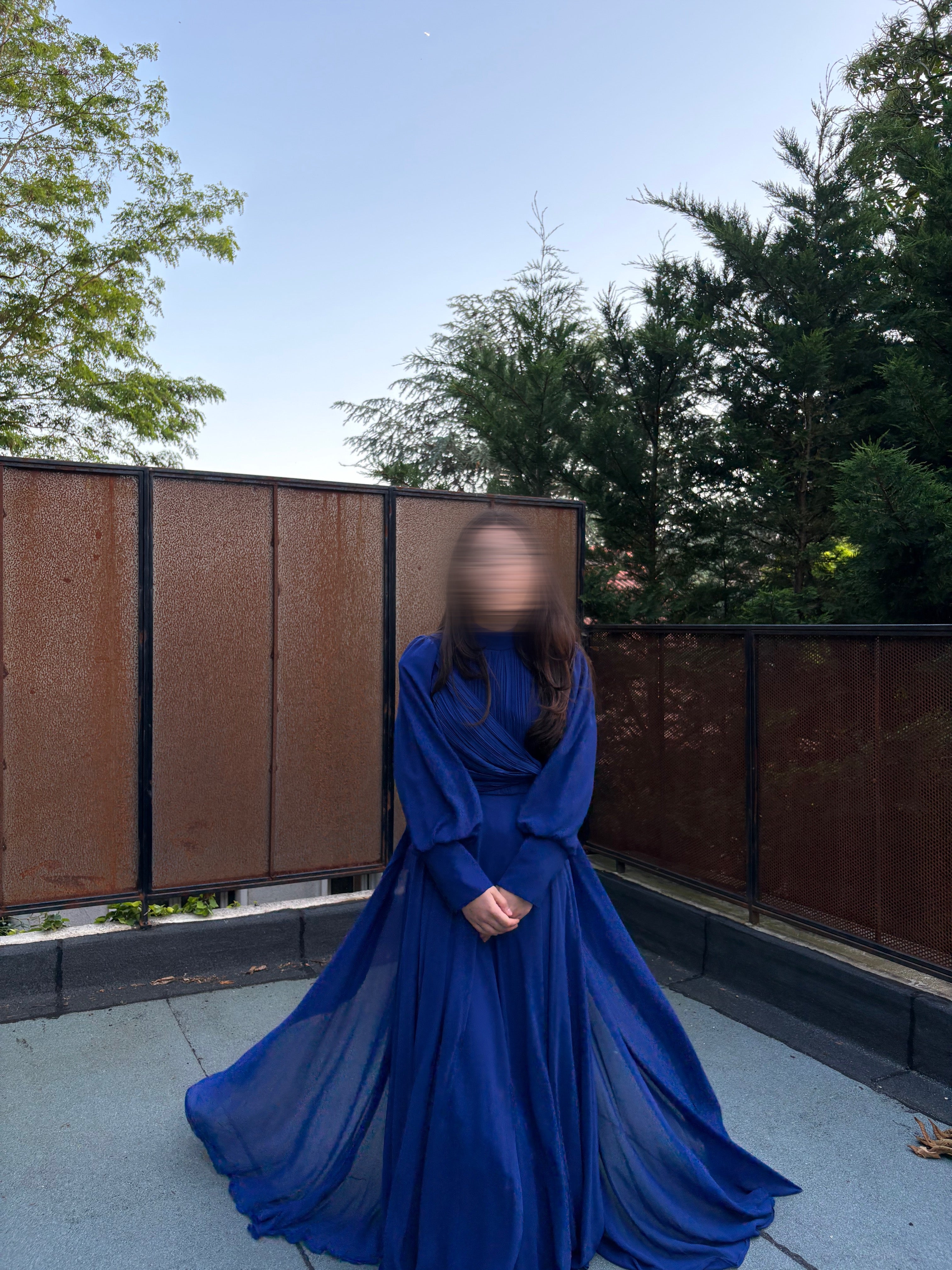 Robe de soirée bleu roi