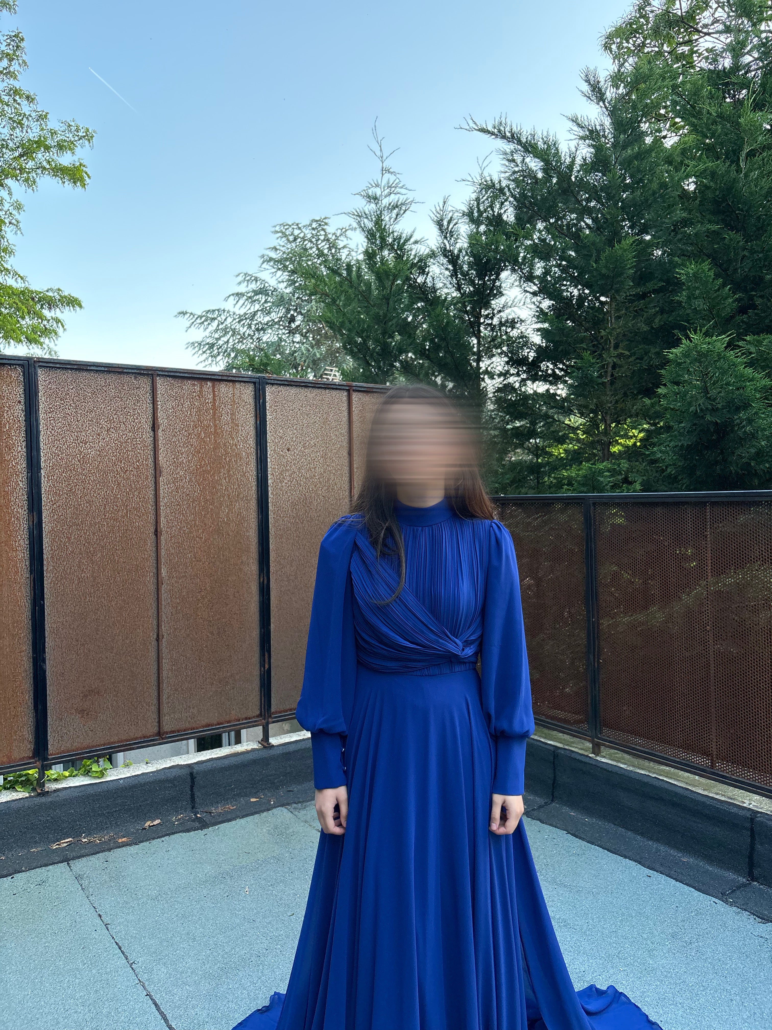 Robe de soirée bleu roi