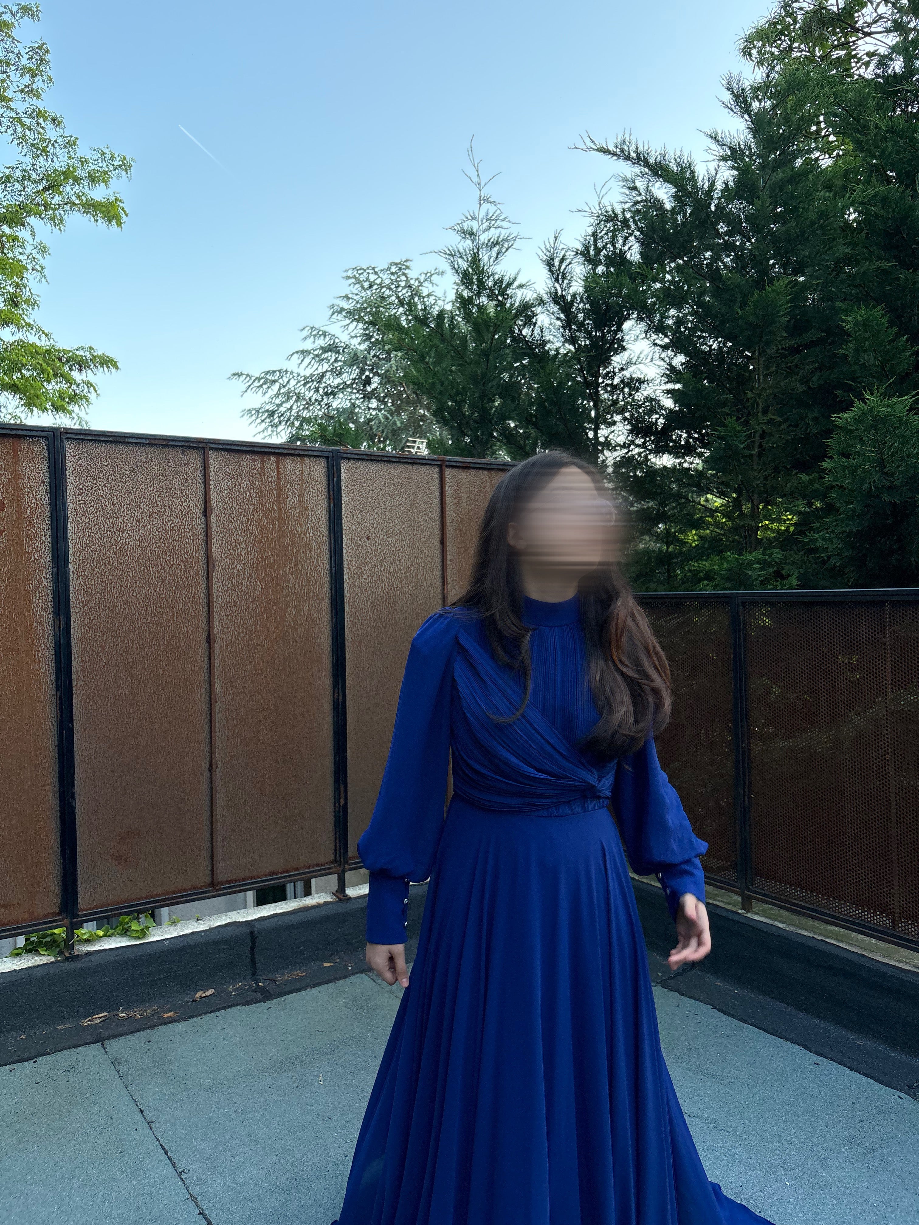 Robe de soirée bleu roi