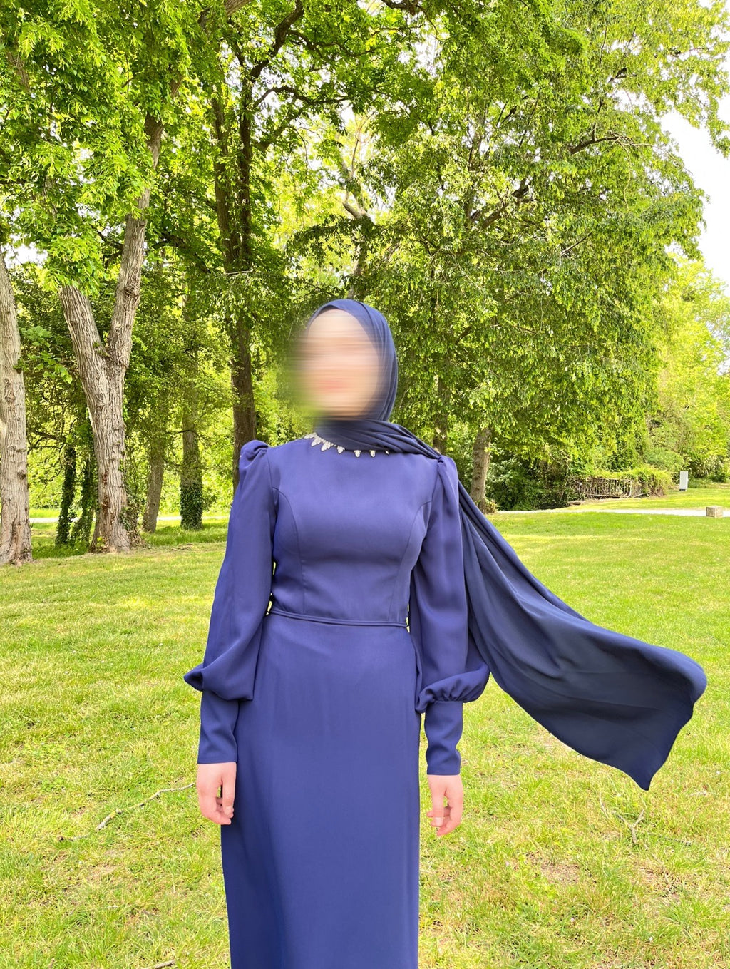 Robe de soirée bleu marine