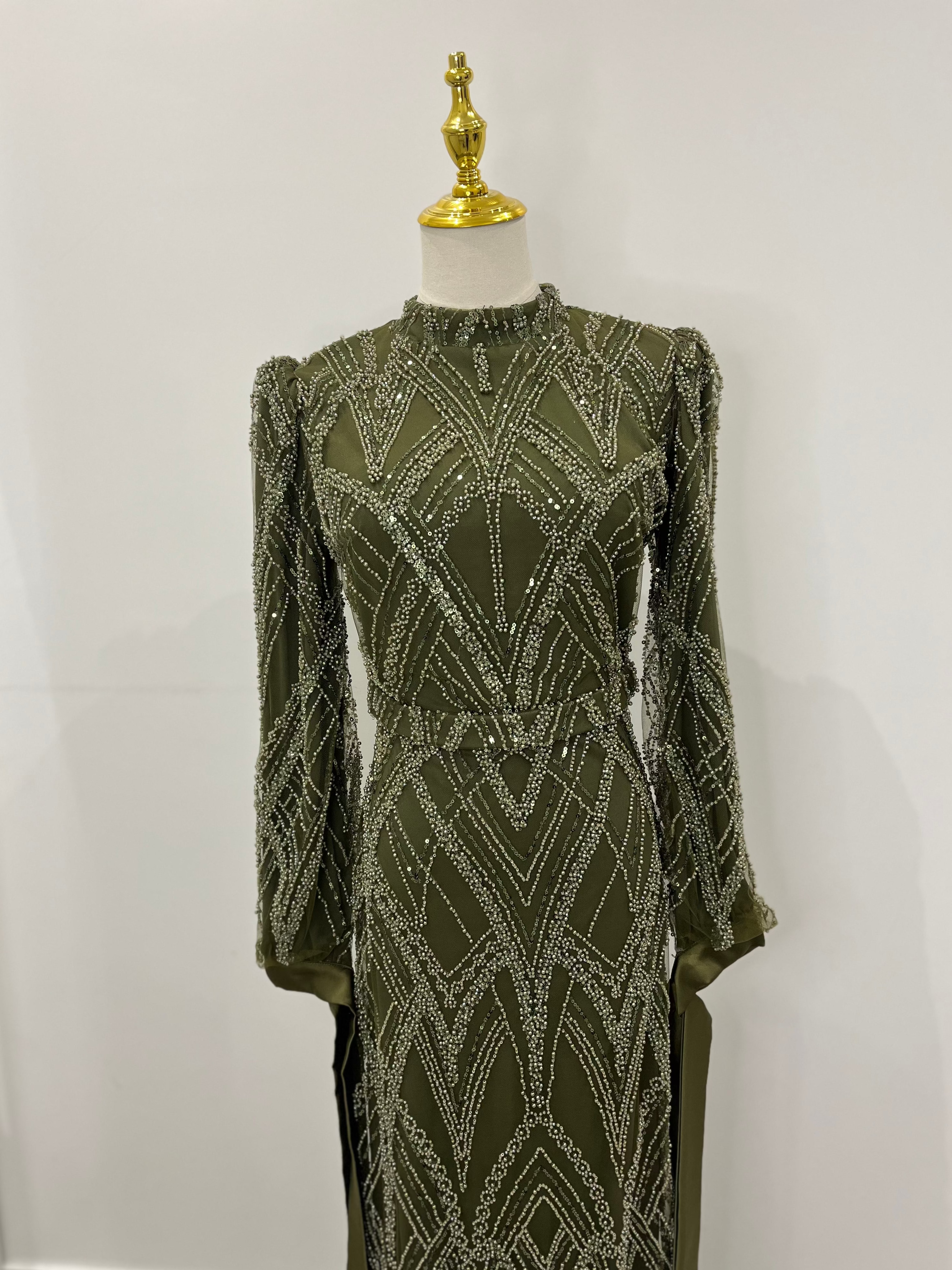 Robe de soirée verte