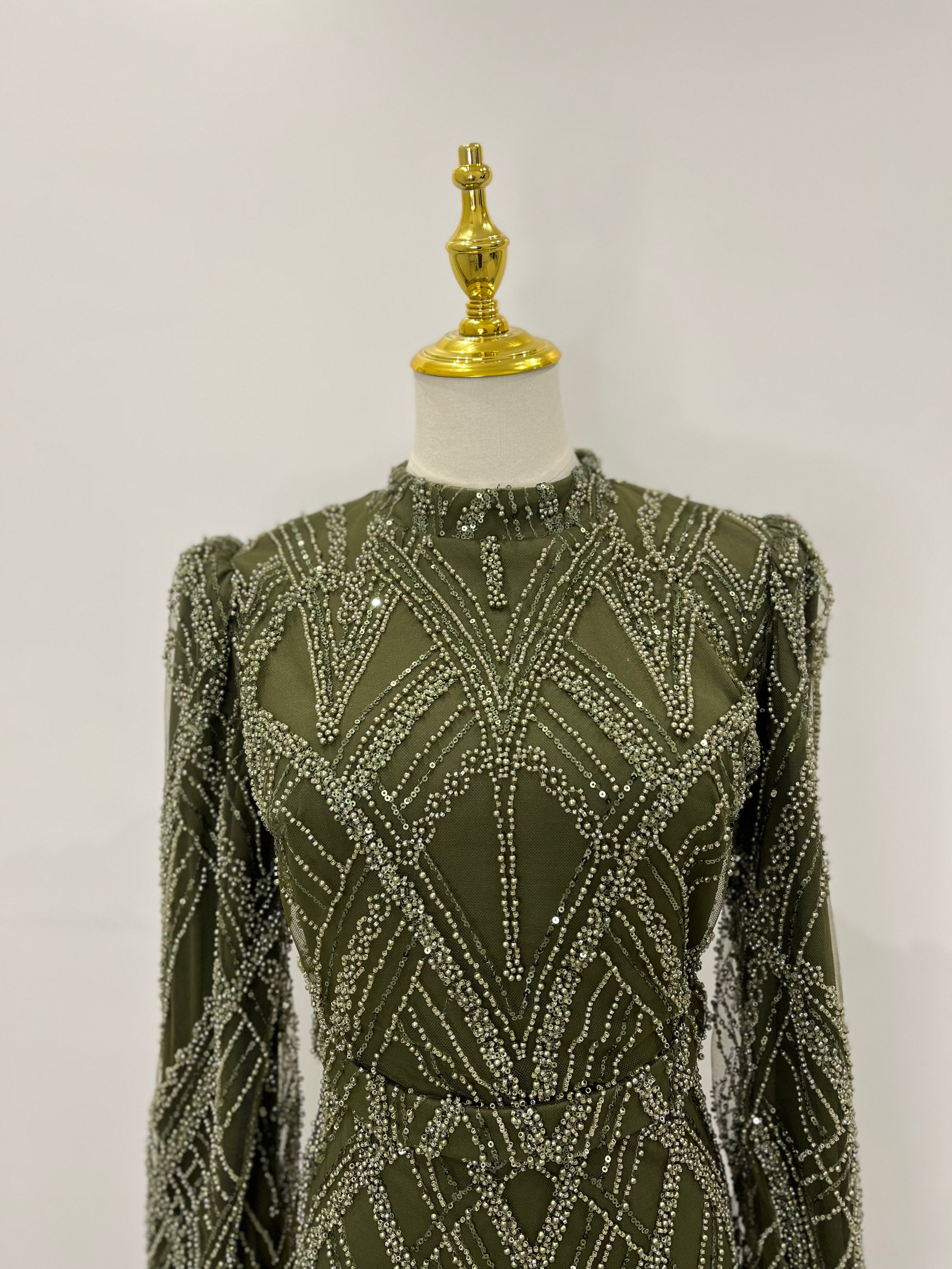 Robe de soirée verte