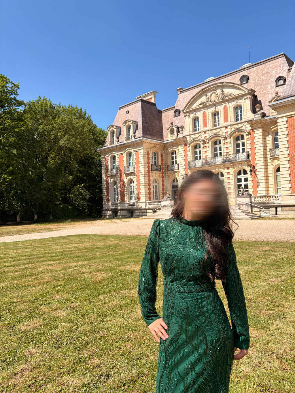 Robe de soirée vert émeraude