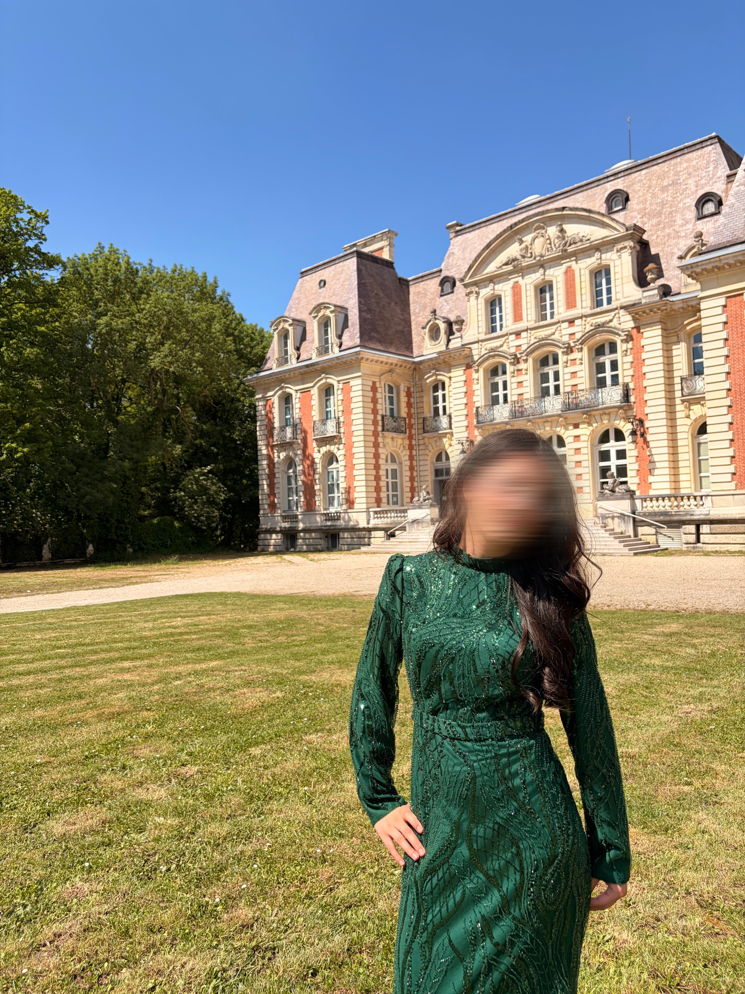 Robe de soirée vert émeraude