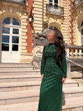 Robe de soirée vert émeraude