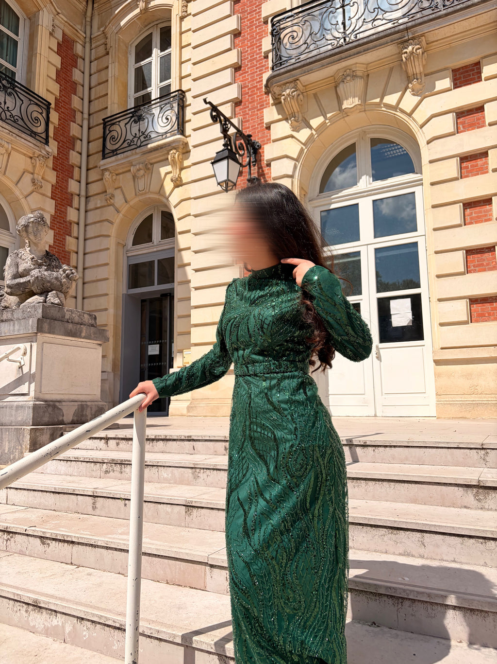 Robe de soirée vert émeraude