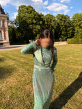 Robe de Soirée Scintillante Turquoise