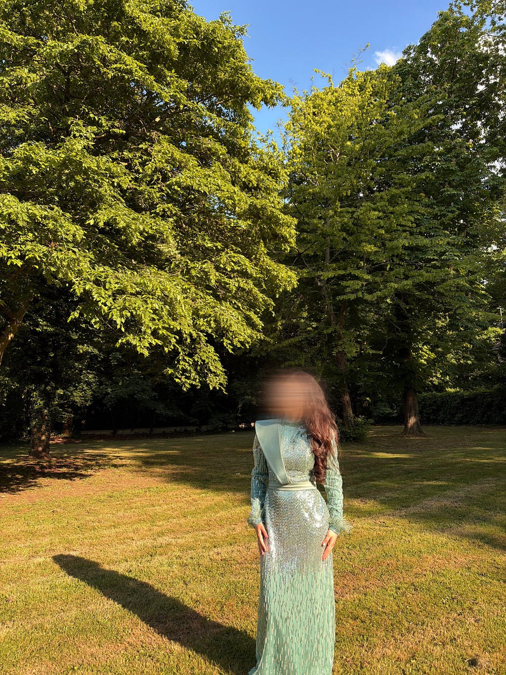 Robe de Soirée Scintillante Turquoise