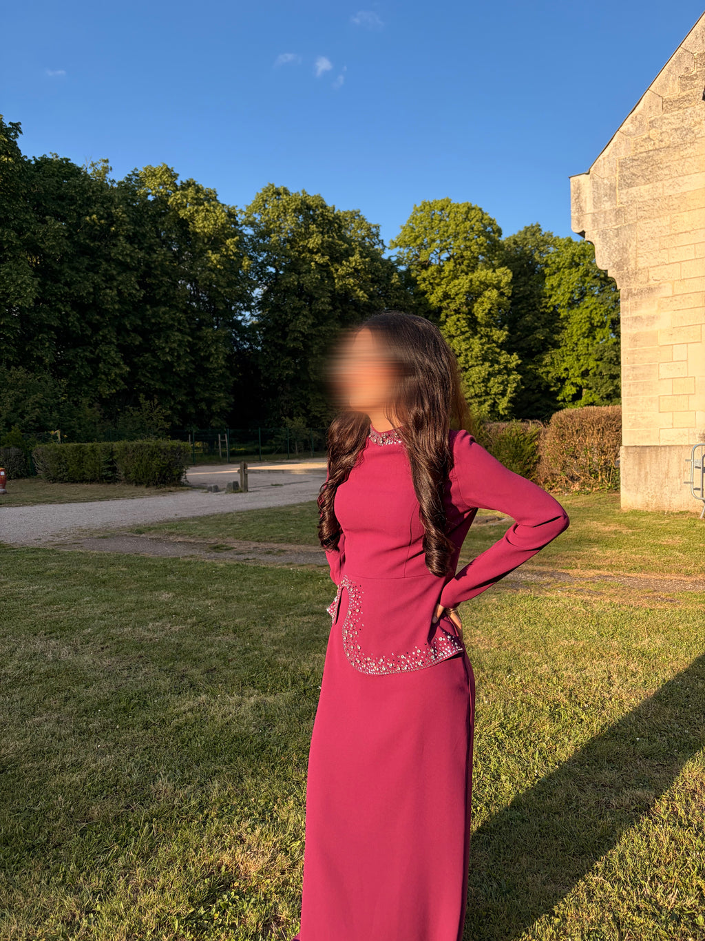 Robe de soirée rose