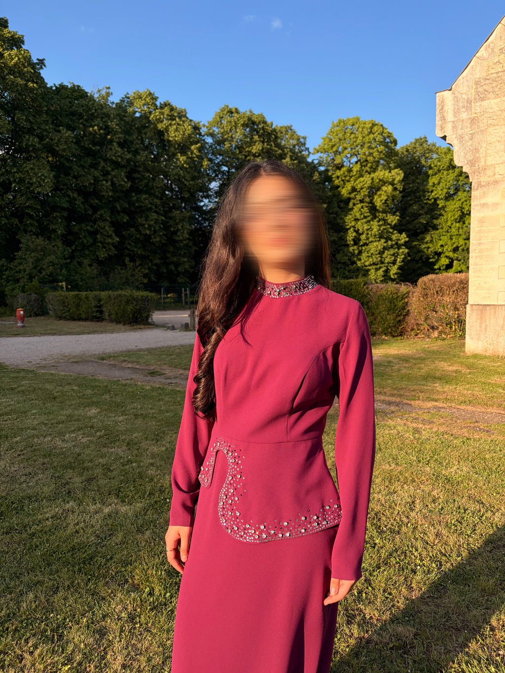 Robe de soirée rose