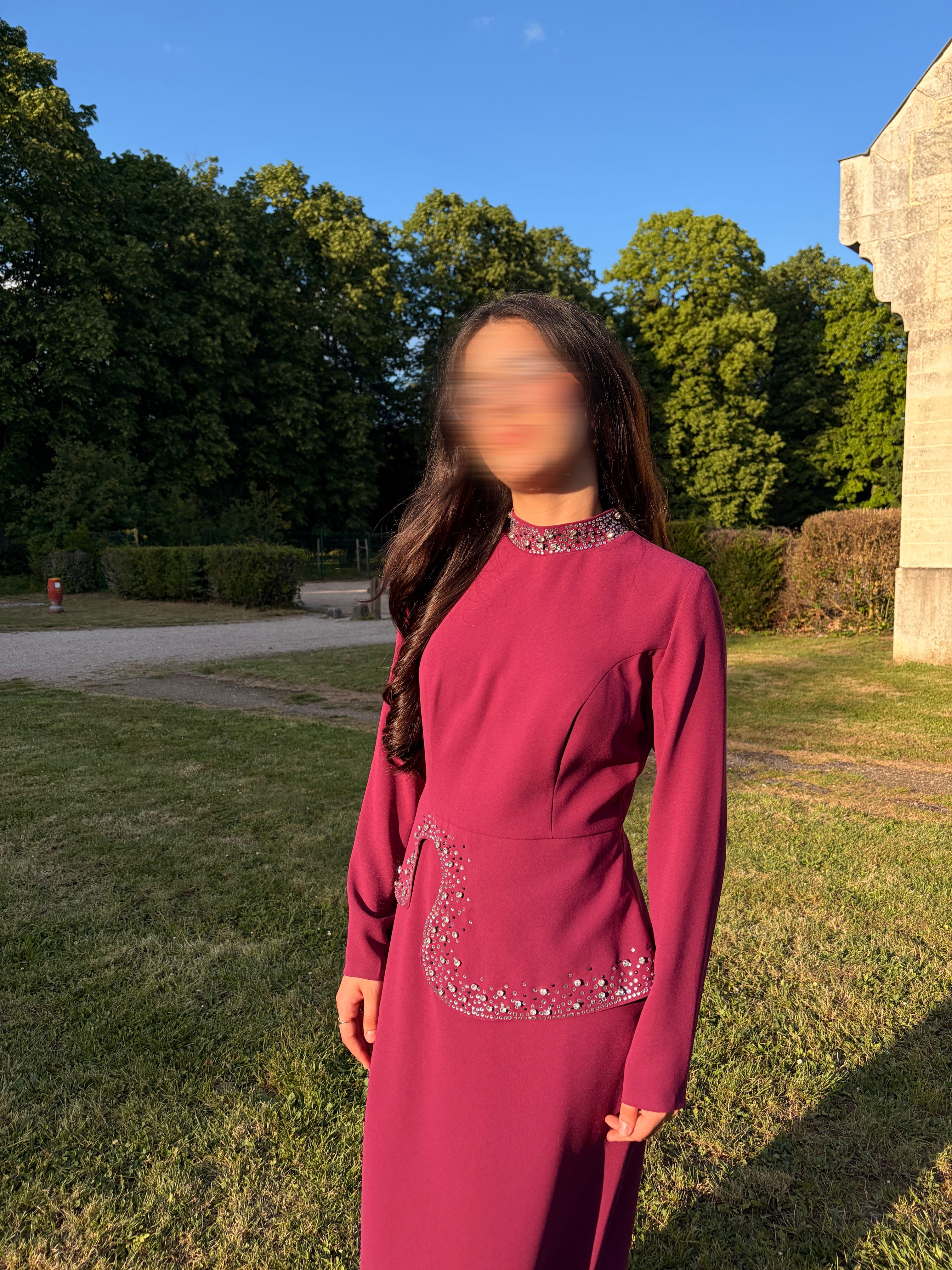 Robe de soirée rose