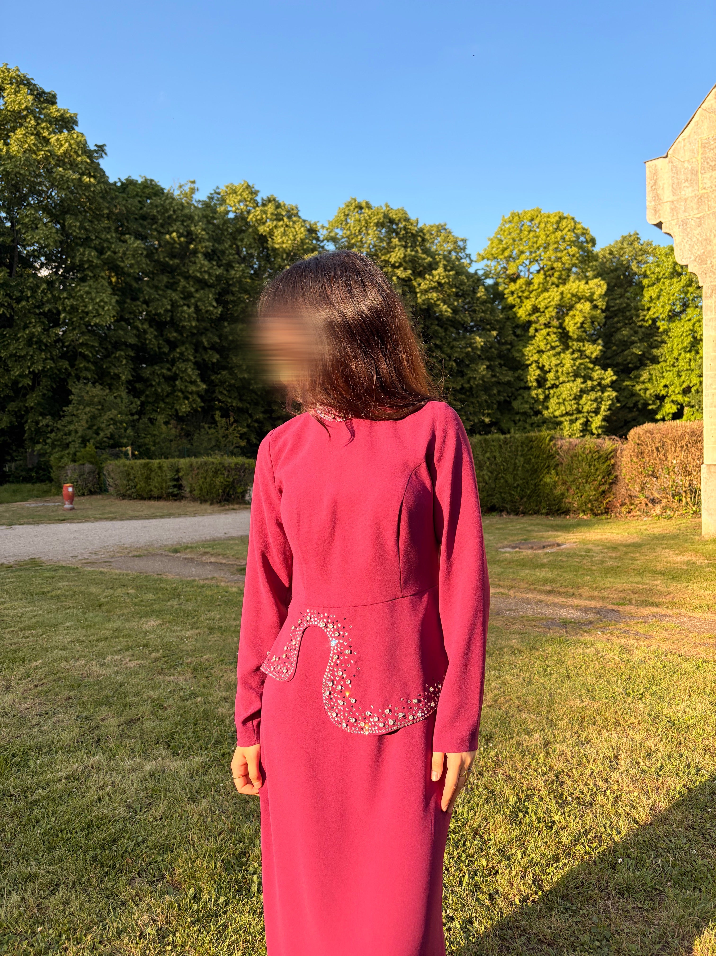 Robe de soirée rose