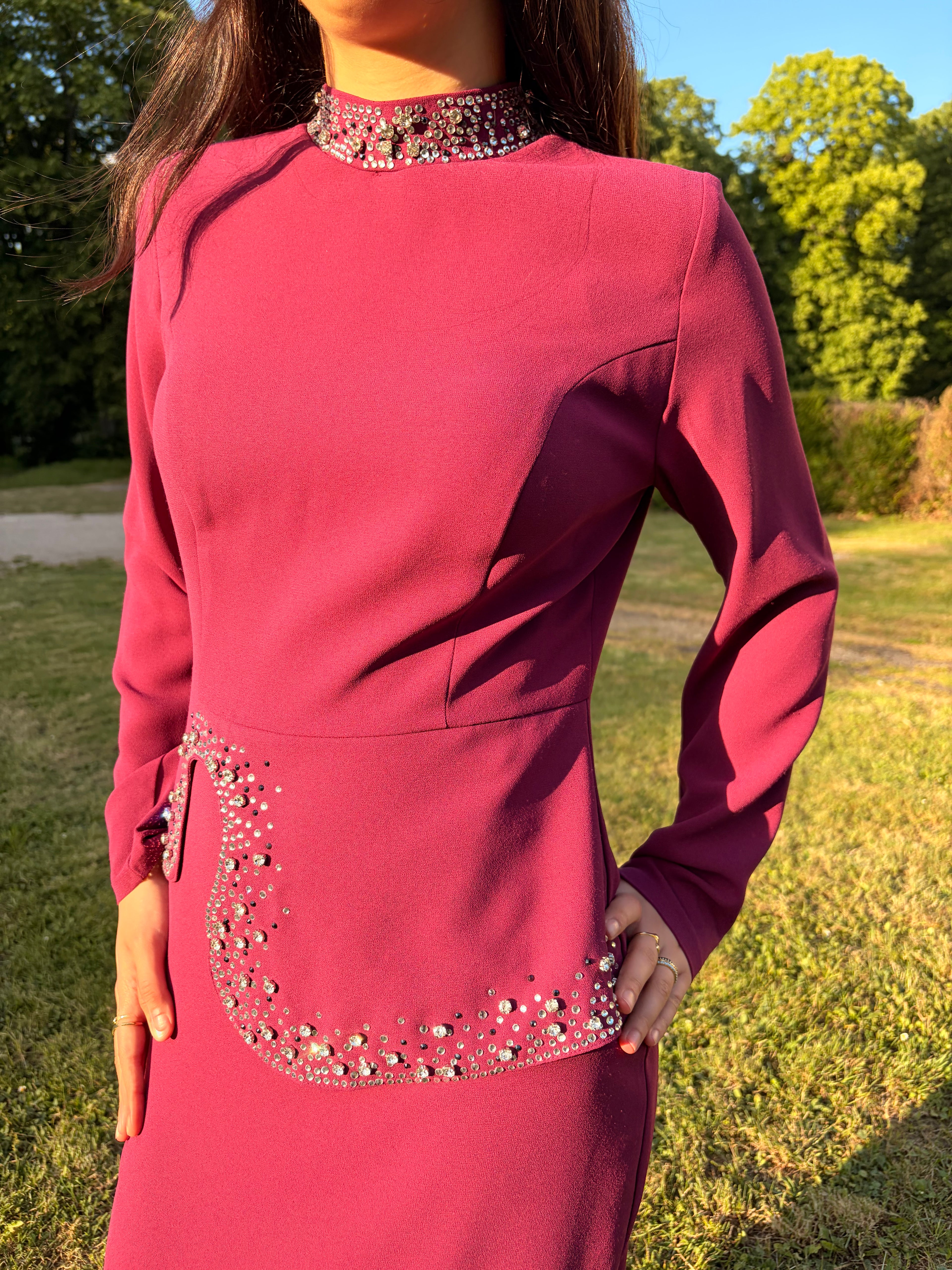 Robe de soirée rose